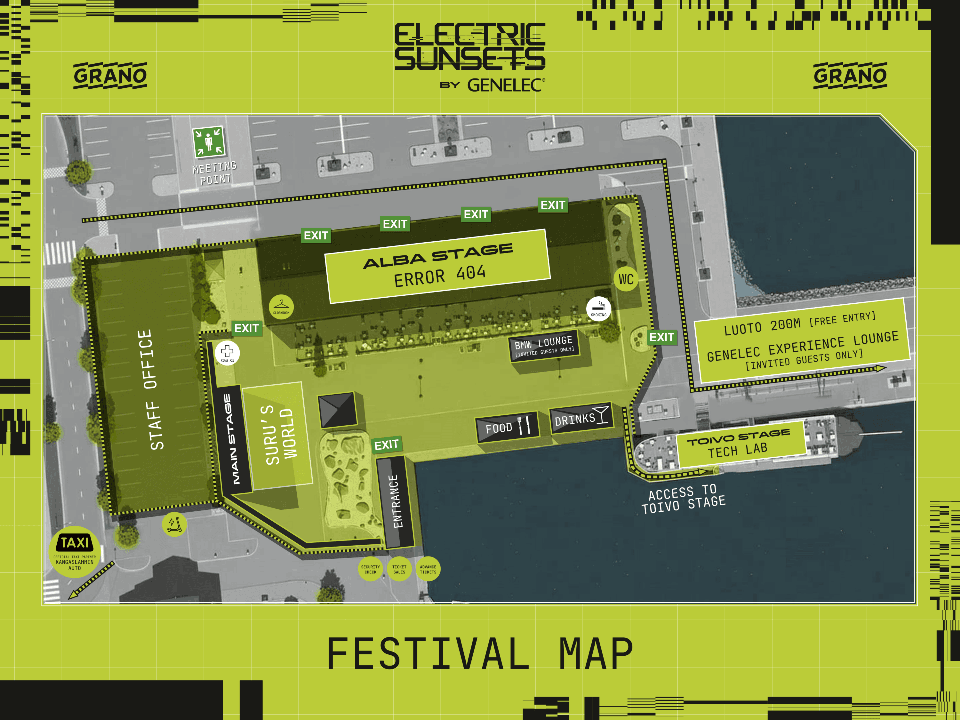 Electric Sunsets Festival Map